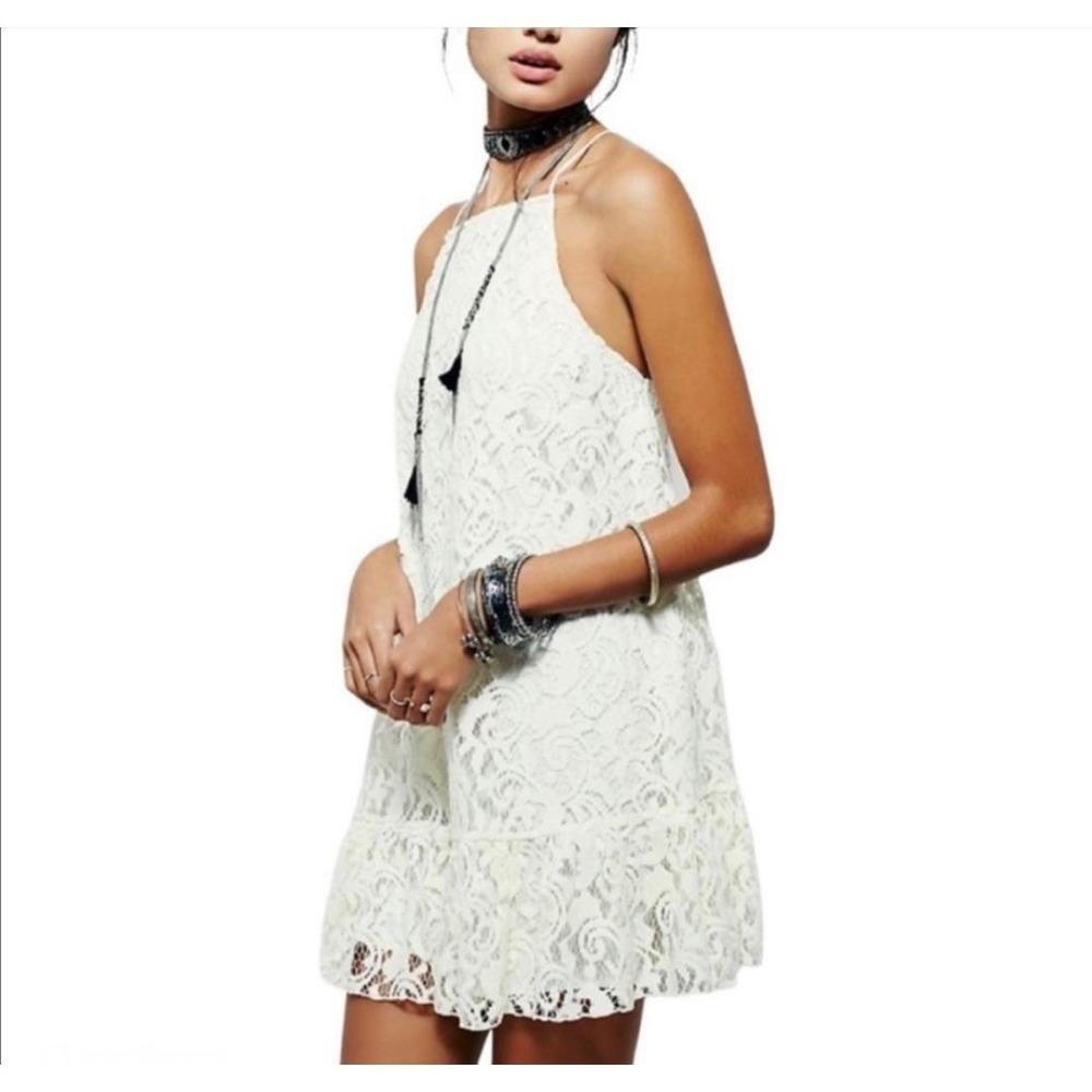Free People Women's Fairy‎ Lights Lace Mini Tent Dress Size XS